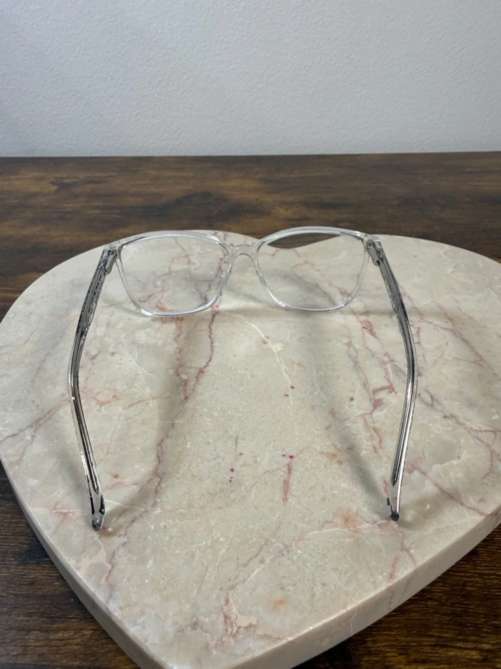 Clear Transparent Cat-Eye Glasses & Prescription Lenses Cyl 1.5